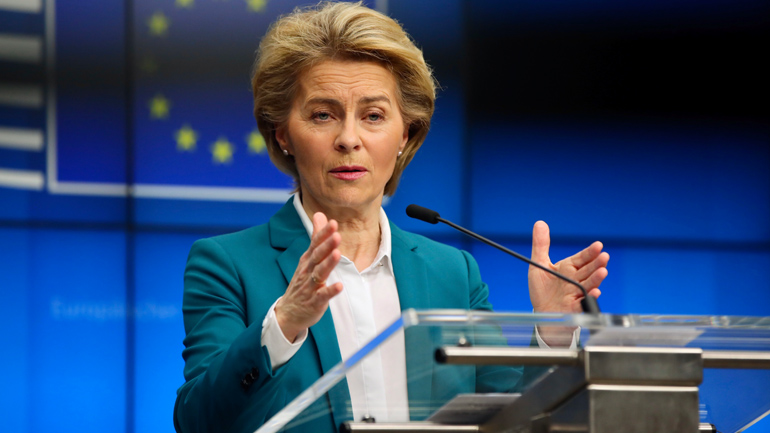 Φον ντερ Λάιεν: Ανοιχτή στα κορωνο-ομόλογα η Ε.Ε. για τον περιορισμό των οικονομικών επιπτώσεων από τον κορωνοϊό